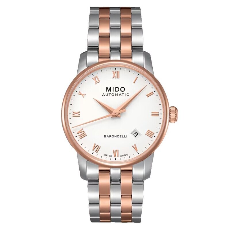 Mido Baroncelli Tradition 38 MM White Dial Automatic M8600.9.N6.1