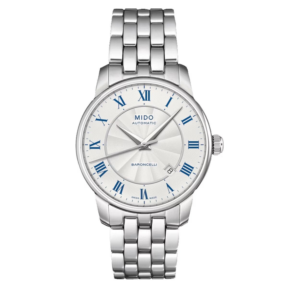 Mido Baroncelli Tradition 38 MM Silver Dial Automatic M8600.4.21.1