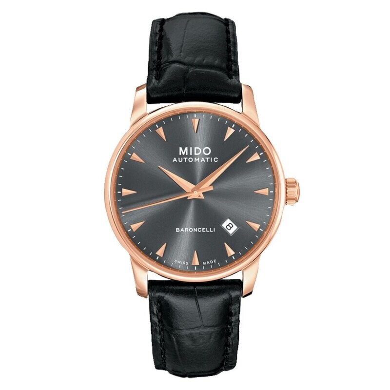 Mido Baroncelli Tradition 38 MM Grey Dial Automatic M8600.3.13.4