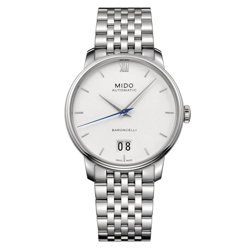 Mido Baroncelli Big Date 40 MM White Dial Automatic M027.426.11.018.00