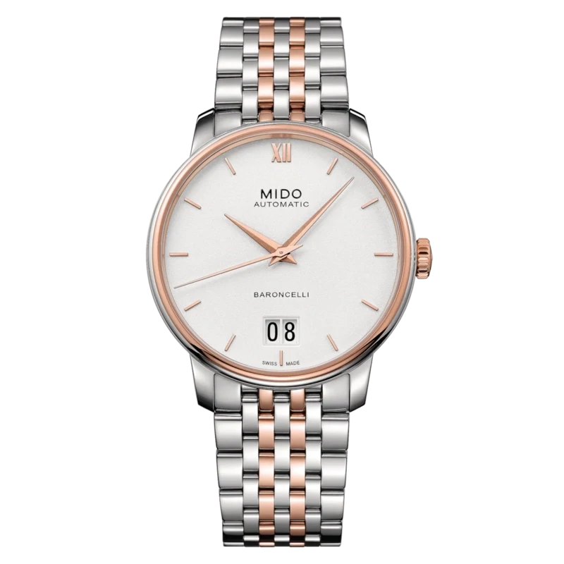 Mido Baroncelli Big Date 40 MM White Dial Automatic M027.426.22.018.00