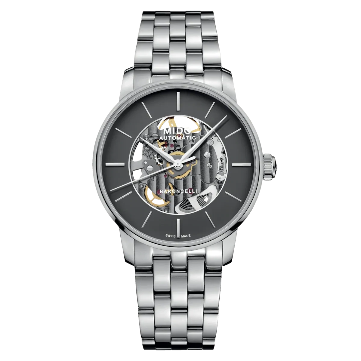 Mido Baroncelli Signature Skeleton 39 MM White Dial Automatic M037.436.11.061.00