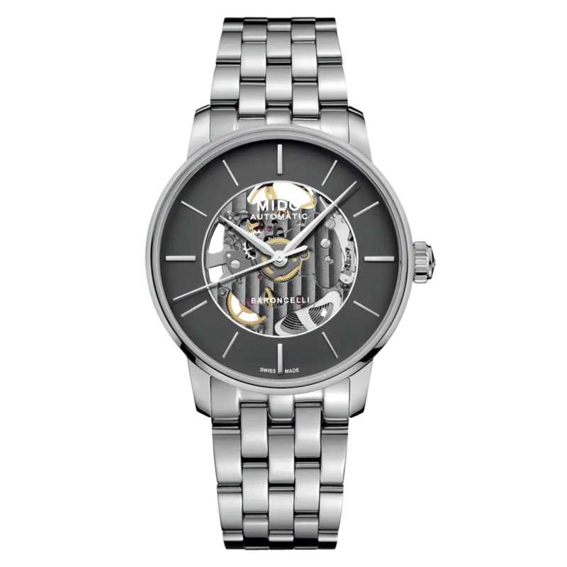 Mido Baroncelli Signature Skeleton 39 MM White Dial Automatic M037.436.11.061.00