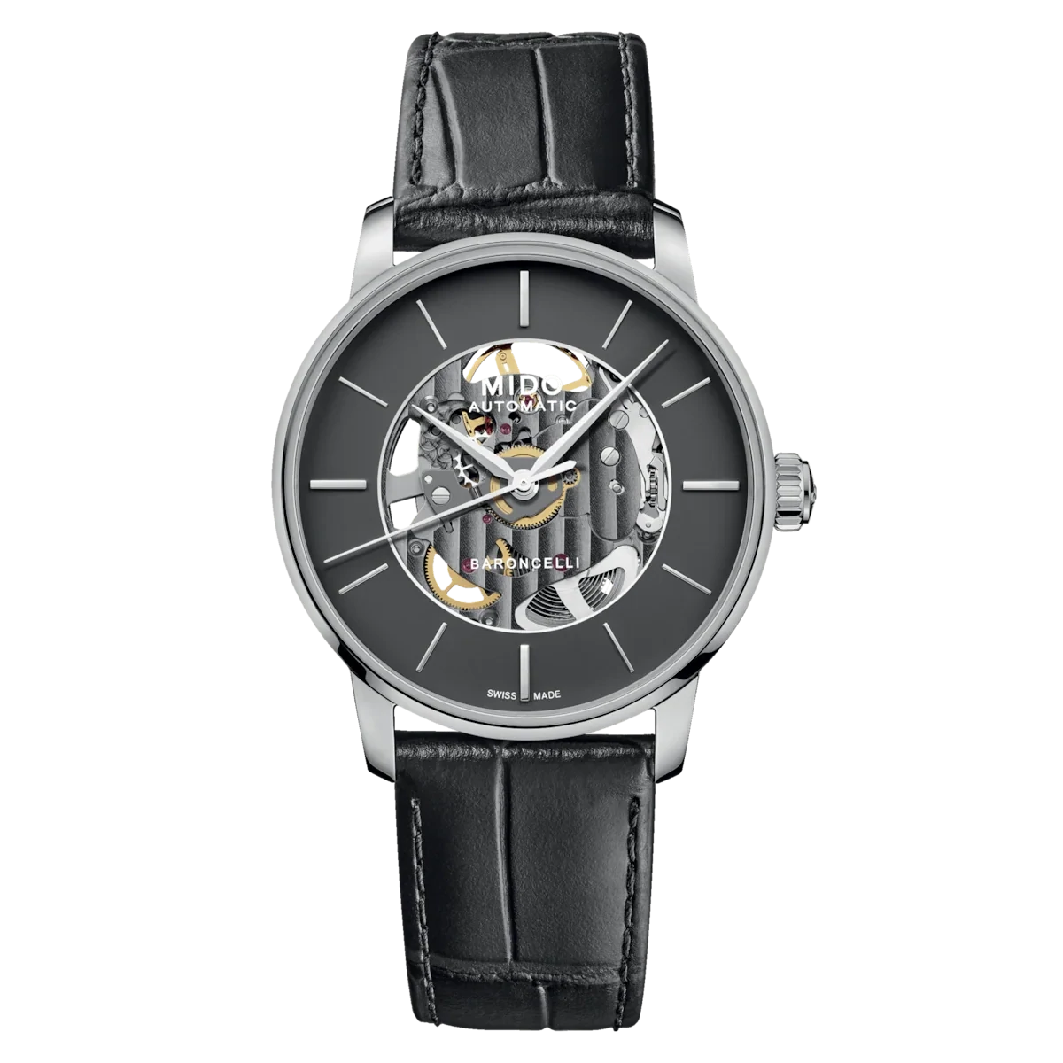 Mido Baroncelli Signature Skeleton 39 MM White Dial Automatic M037.436.16.061.00