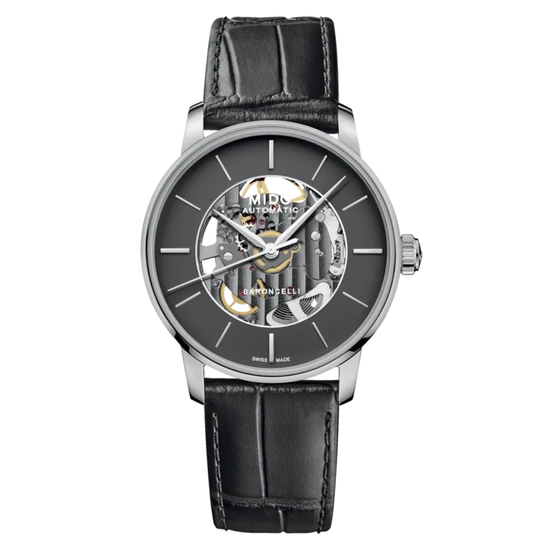 Mido Baroncelli Signature Skeleton 39 MM White Dial Automatic M037.436.16.061.00