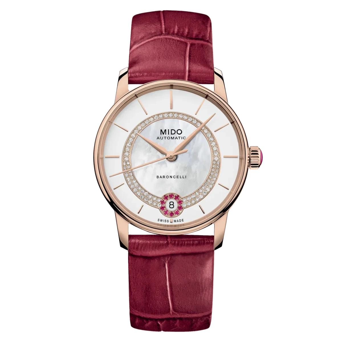 Mido Baroncelli Lady Necklace 33 MM Mother of Pearl Dial Automatic M037.807.36.031.01