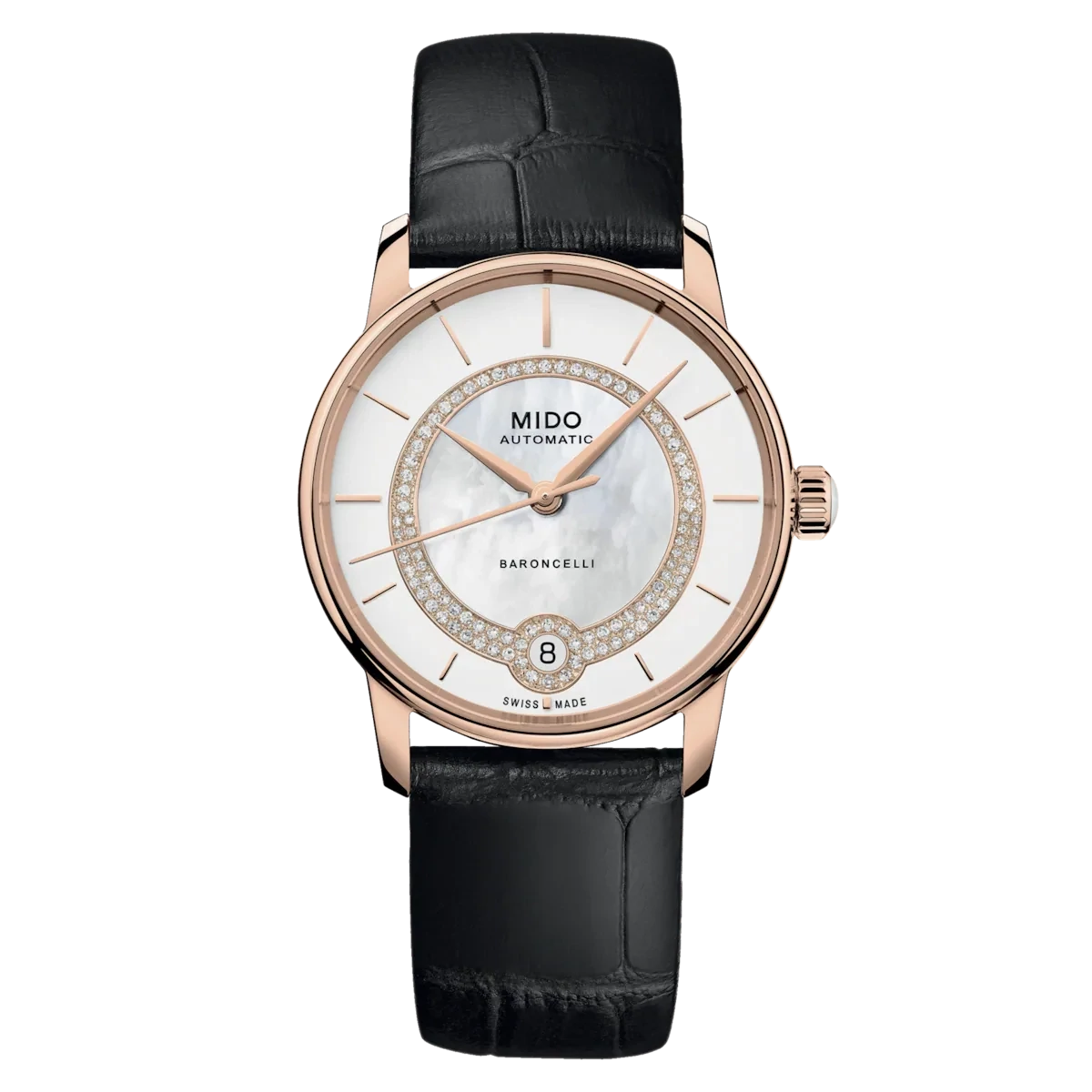Mido Baroncelli Lady Necklace 33 MM Mother of Pearl Dial Automatic M037.807.36.031.00