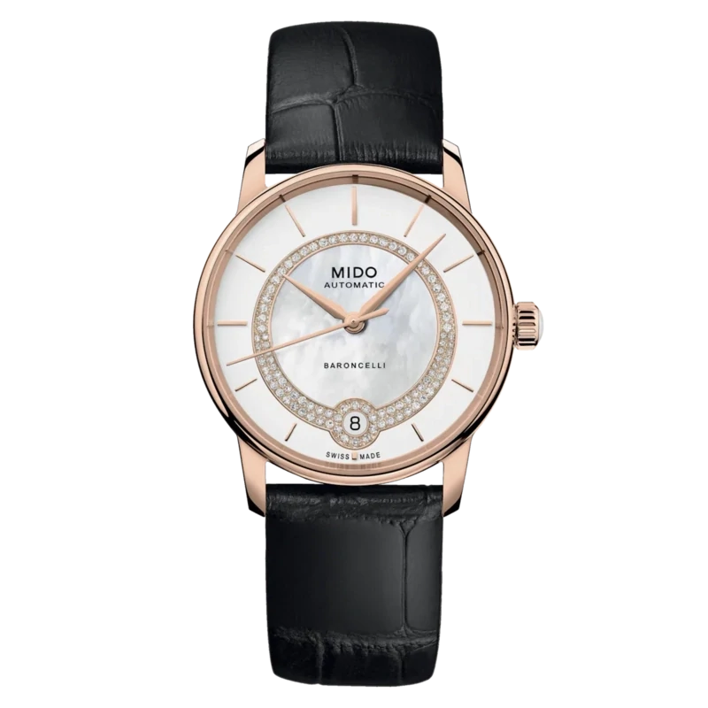 Mido Baroncelli Lady Necklace 33 MM Mother of Pearl Dial Automatic M037.807.36.031.00