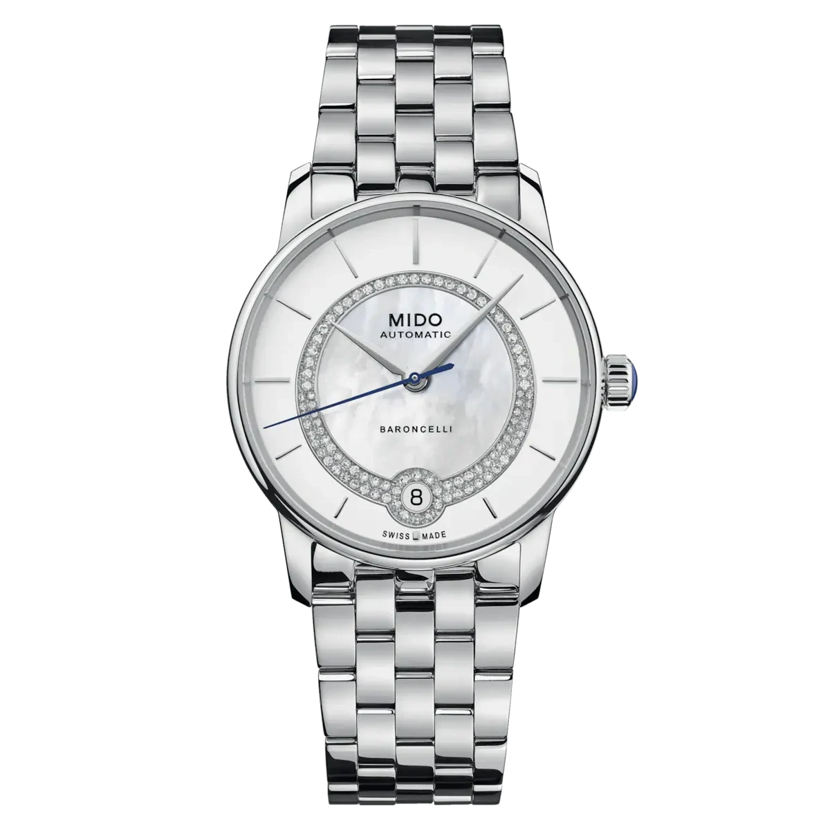 Mido Baroncelli Lady Necklace 33 MM Mother of Pearl Dial Automatic M037.807.11.031.00