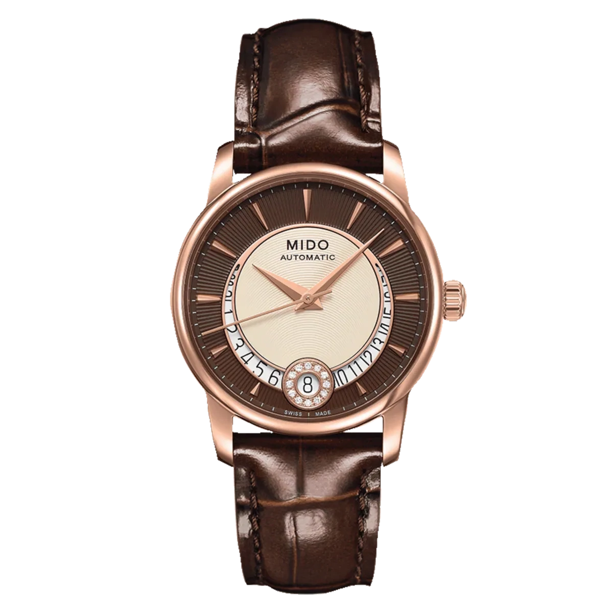 Mido Baroncelli Diamonds 33 MM Brown Dial Automatic M007.207.36.291.00