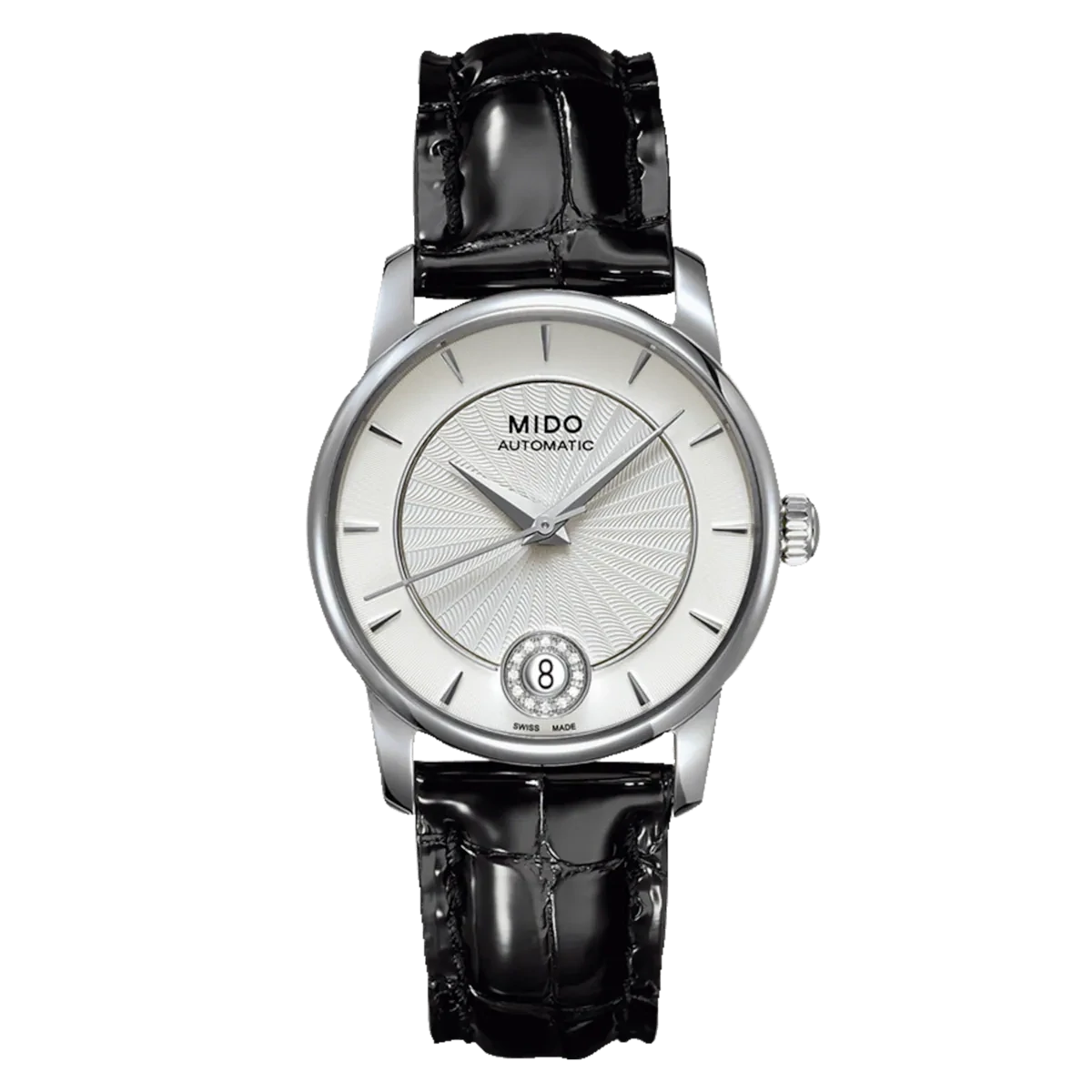 Mido Baroncelli Diamonds 33 MM Silver Dial Automatic M007.207.16.036.00