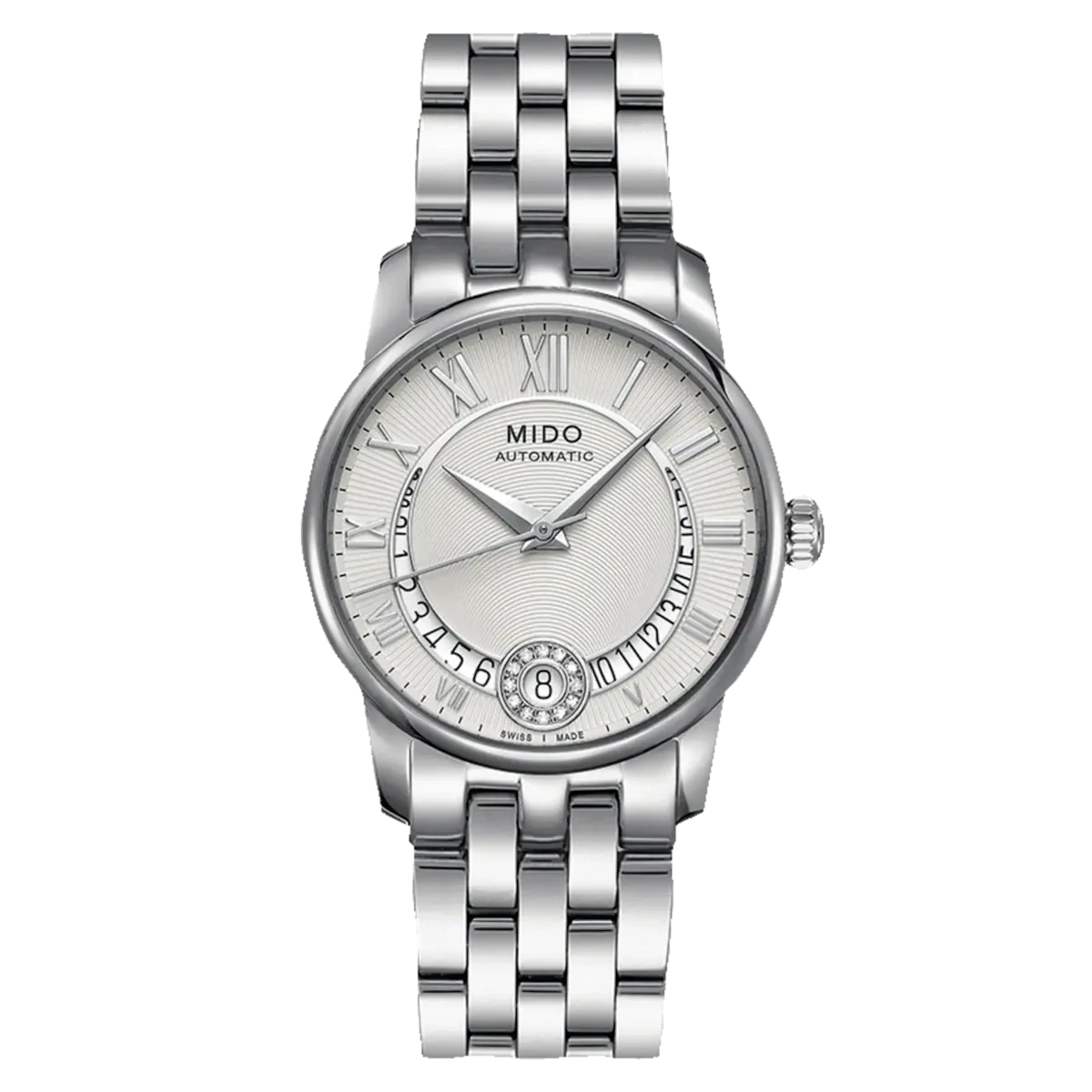 Mido Baroncelli Diamonds 33 MM Silver Dial Automatic M007.207.11.038.00