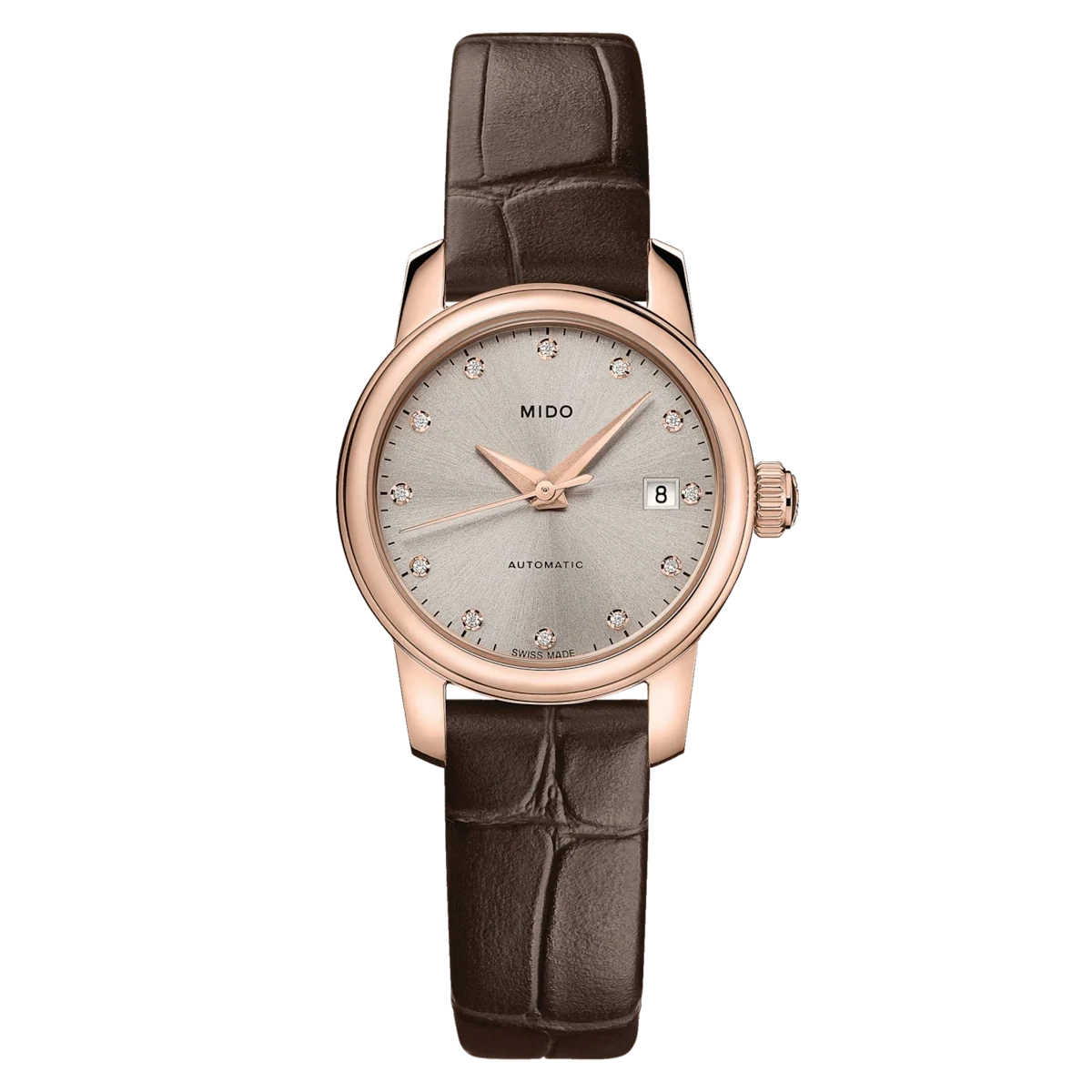 Mido Baroncelli Lady Twenty Five 25 MM Grey Dial Automatic M039.007.36.076.00
