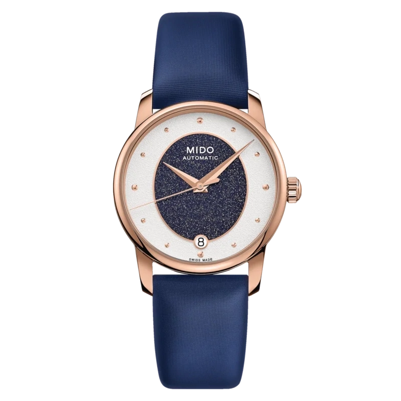 Mido Baroncelli Wild Stone 33 MM White Dial Automatic M035.207.37.491.00