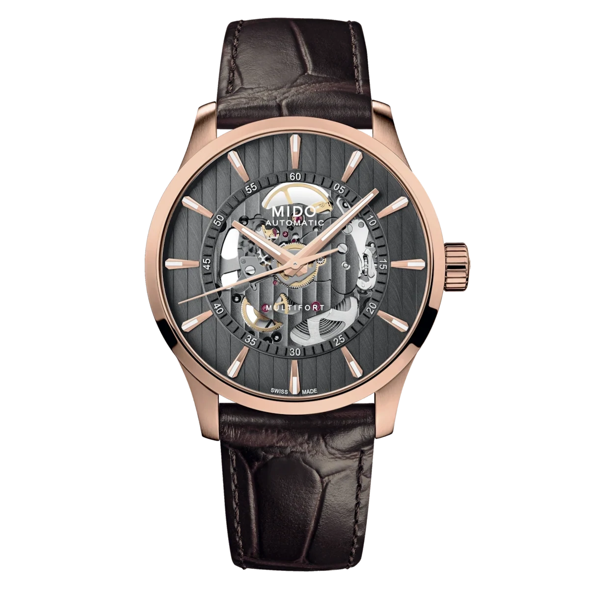 Mido Multifort Skeleton Vertigo 42 MM Grey Dial Automatic M038.436.36.061.00
