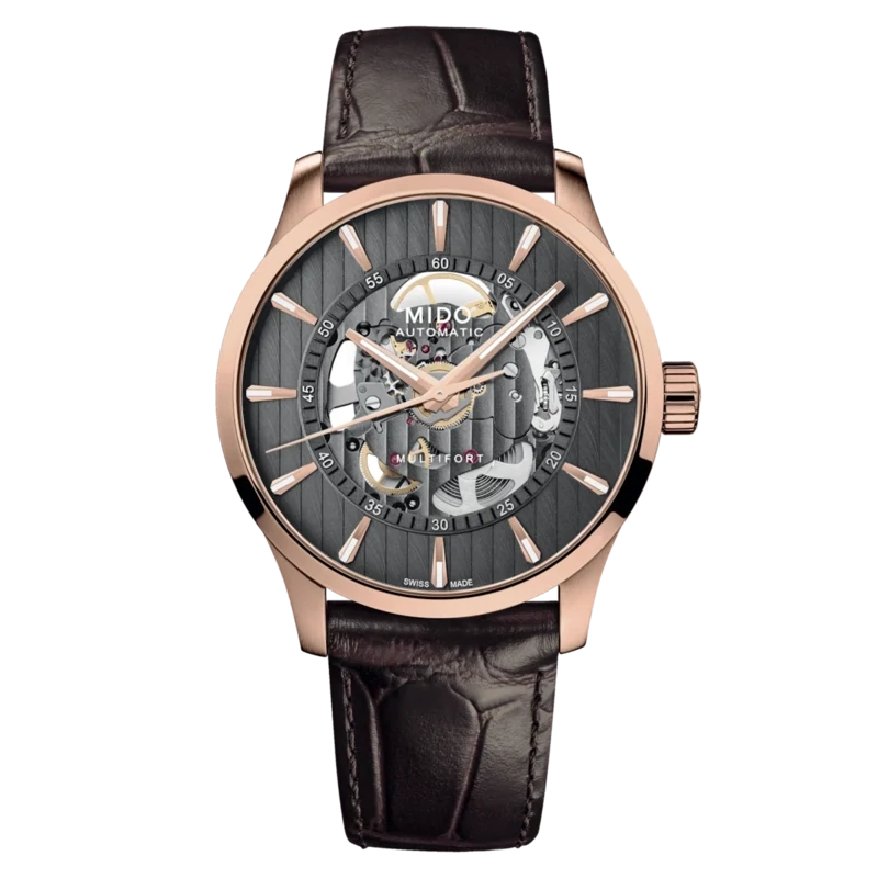 Mido Multifort Skeleton Vertigo 42 MM Grey Dial Automatic M038.436.36.061.00