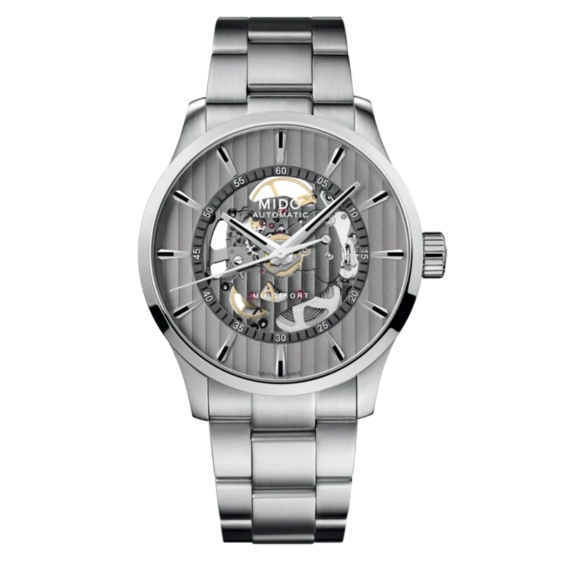 Mido Multifort Skeleton Vertigo 42 MM Grey Dial Automatic M038.436.11.031.00