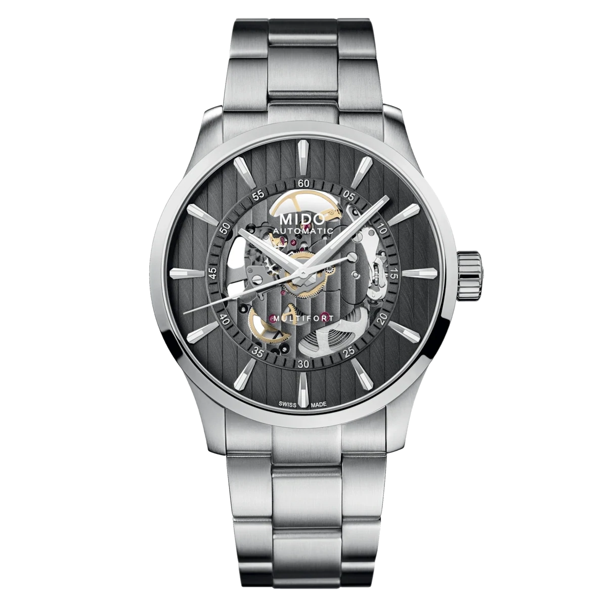 Mido Multifort Skeleton Vertigo 42 MM Grey Dial Automatic M038.436.11.061.00