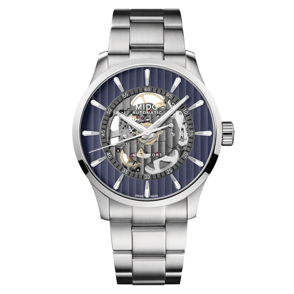 Mido Multifort Skeleton Vertigo 42 MM Blue Dial Automatic M038.436.11.041.00