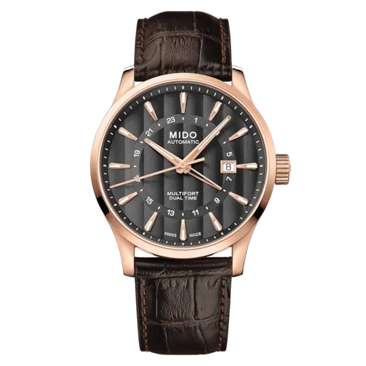 Mido Multifort Dual Time 42 MM Grey Dial Automatic M038.429.36.061.00