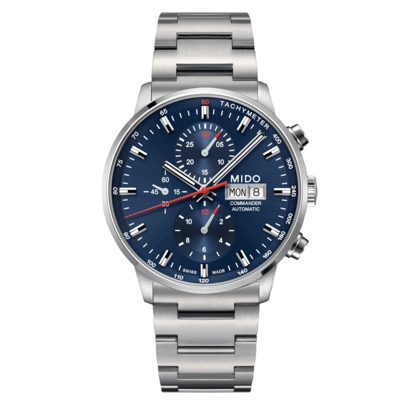Mido Commander Chronograph 43 MM Blue Dial Automatic M016.414.11.041.00