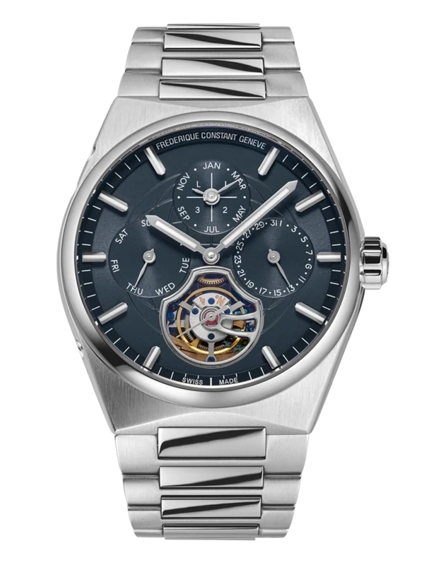 Highlife Tourbillion Perpetual Calendar Manufacture 41MM Blue Dial Automatic FC-975BL4NH6B