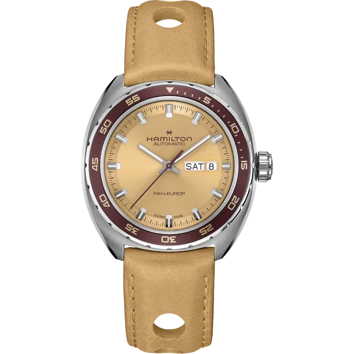 American Classic Pan Europ Beige Grey Dial 42MM Automatic H35435820