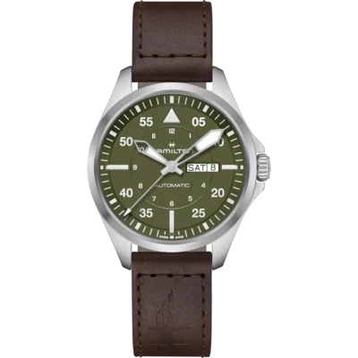 Hamilton Khaki Aviation Pilot Day Date Green Dial Automatic 42MM H64635560