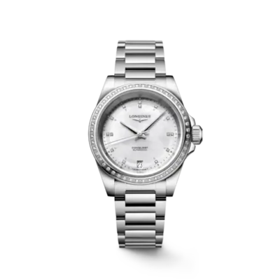 Conquest White Mother of Pearl Dial 34MM Automatic L34300876