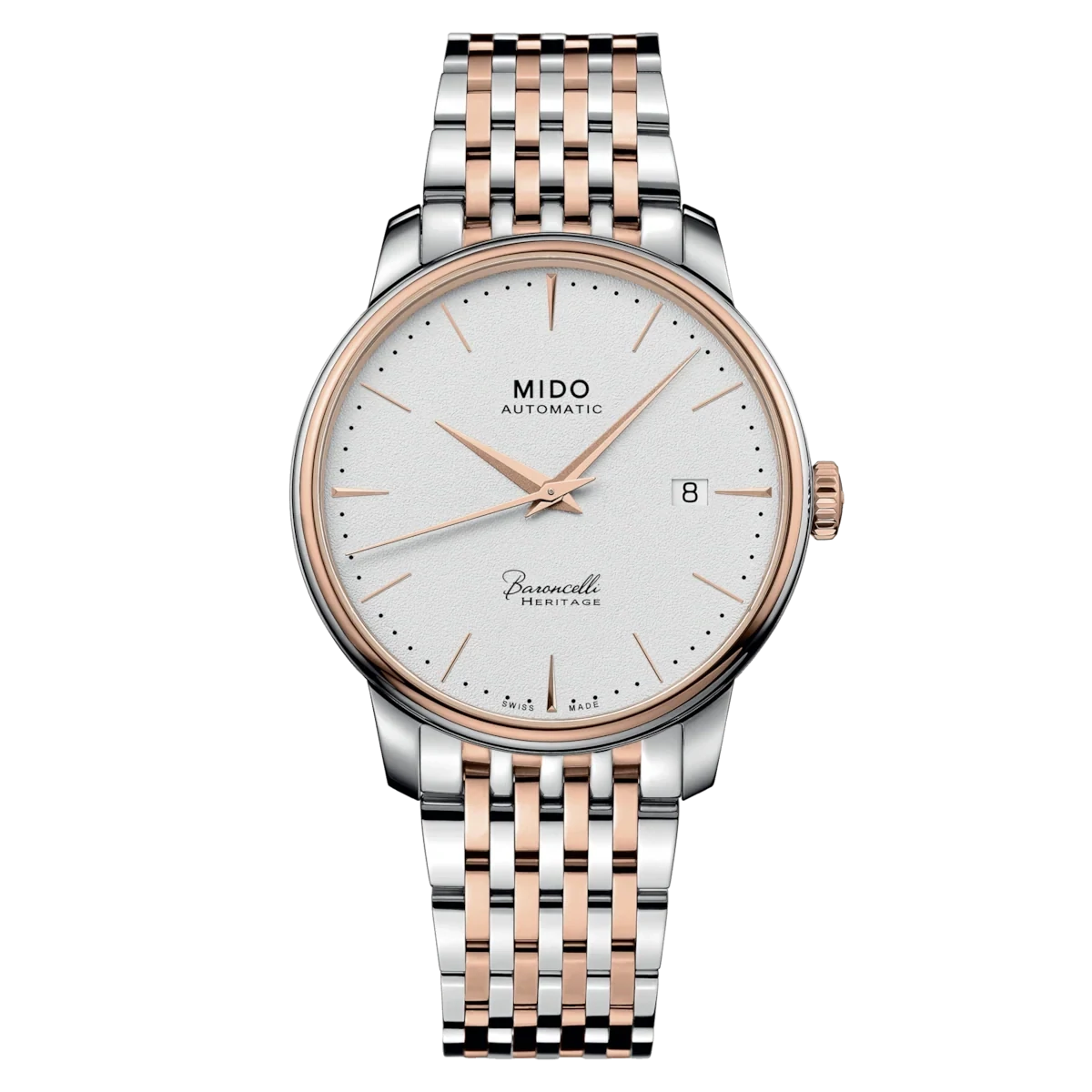 Mido Baroncelli Heritage 39 MM White Dial Automatic M027.407.22.011.00