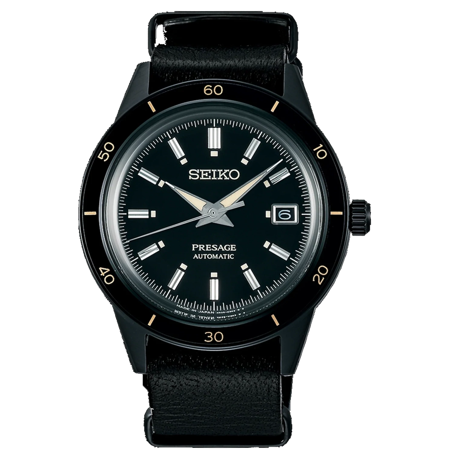 Seiko Presage Automatic 41MM Black Dial Style 60s&#39;s SRPH95