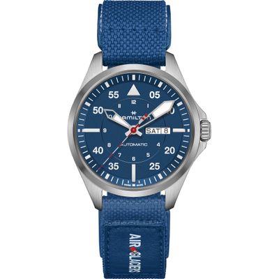 Khaki Aviation Pilot Day Date Blue Dial Automatic 42MM Glaciers Edition H64655941