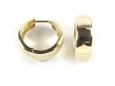 10K Yellow Gold Smooth Huggy Earrings 10K Yellow Gold Smooth Huggy Earrings
