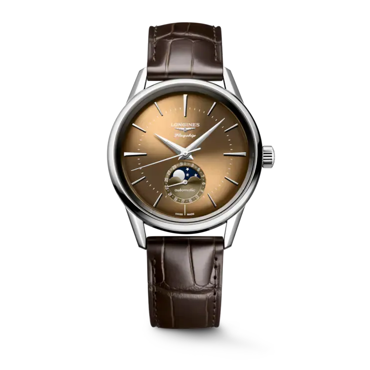 Longines Flagship Heritage Moonphase Brown Dial 39MM Automatic L48154622 Longines Flagship Heritage Moonphase Brown Dial 39MM Automatic L48154622