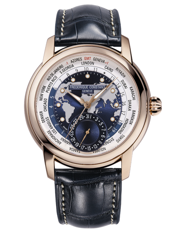 Classic Worldtimer Manufacture 42MM Blue Dial Automatic FC-718NWWM4H9