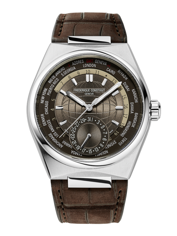 Highlife Worldtimer Manufacture 41MM Brown Dial Automatic FC-718C4NH6