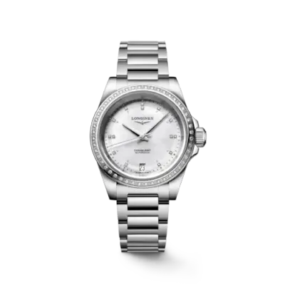 Conquest White Mother of Pearl Dial 34MM Automatic L34300876