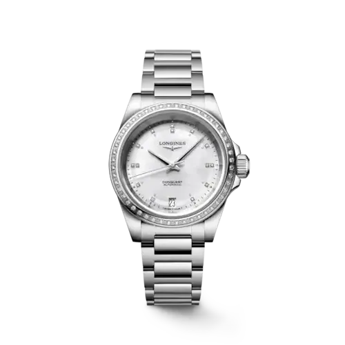 Conquest White Mother of Pearl Dial 34MM Automatic L34300876
