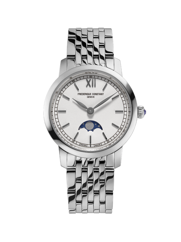 Slimline Ladies Moonphase 30MM White Dial Quartz FC-206SW1S6B