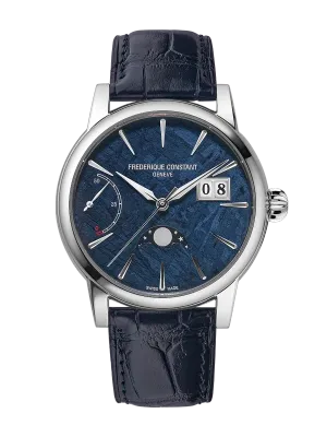 Manufacture Classic Power Reserve Big Date 40MM Blue Meteorite Dial Automatic FC-735MT3HPT