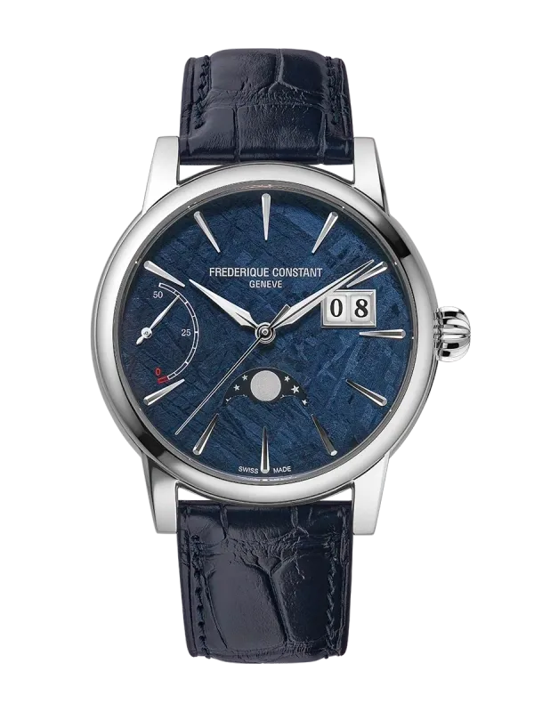 Manufacture Classic Power Reserve Big Date 40MM Blue Meteorite Dial Automatic FC-735MT3HPT