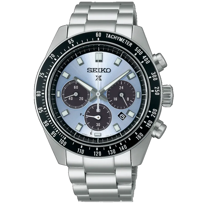 Seiko Prospex Speedtimer Blue Dial 42 MM Solar SSC935P1 'Crystal Trophy'
