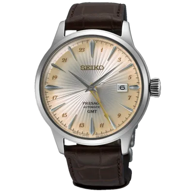 Seiko Presage Automatic Cocktail Time GMT 40MM 'Acacia' Brown Dial SSK041J1