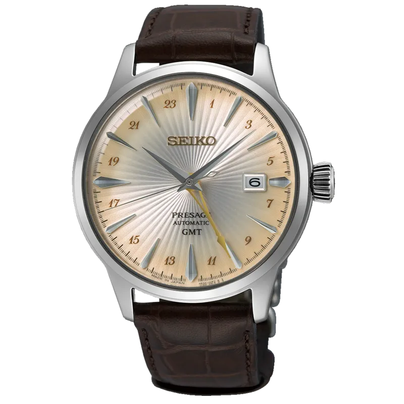 Seiko Presage Automatic Cocktail Time GMT 40MM 'Acacia' Brown Dial SSK041J1