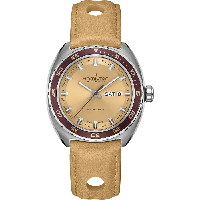 American Classic Pan Europ Beige Grey Dial 42MM Automatic H35435820