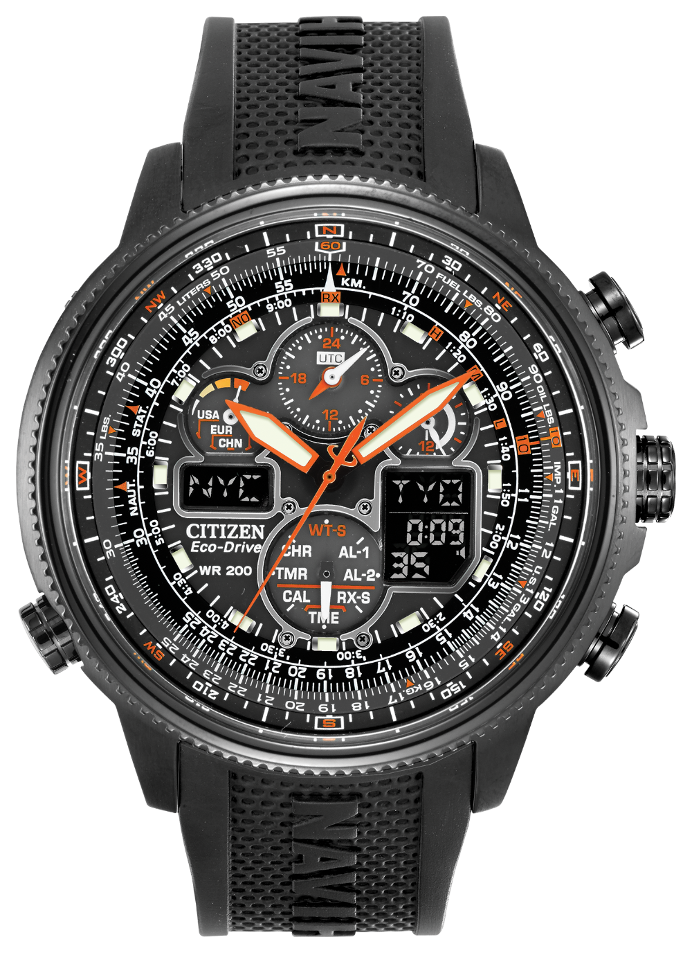 Promaster Navihawk A-T Black Dial 48MM Eco-Drive JY8035-04E