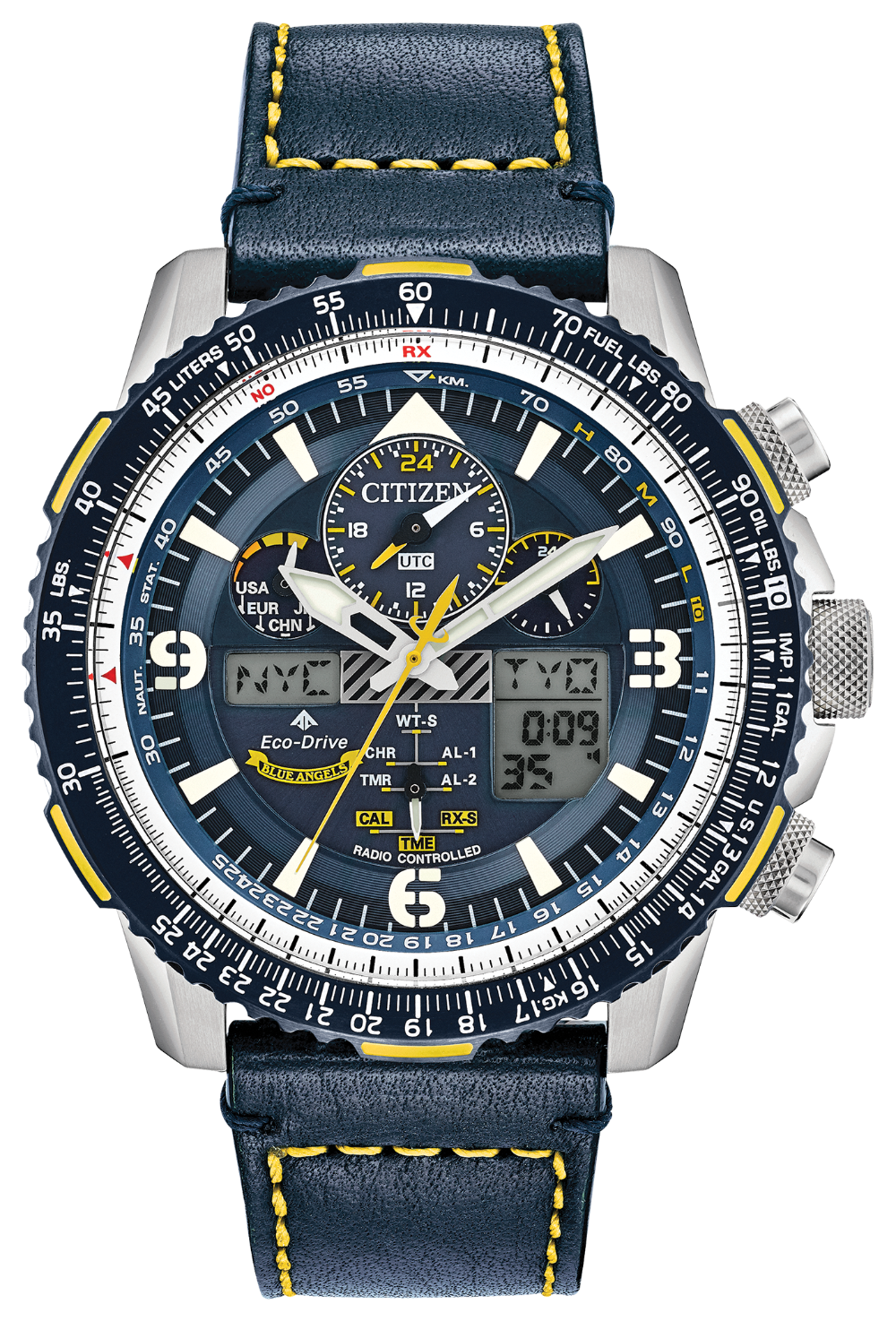 Blue Angels Promaster Skyhawk A-T Blue Dial 46MM Eco-Drive JY8078-01L