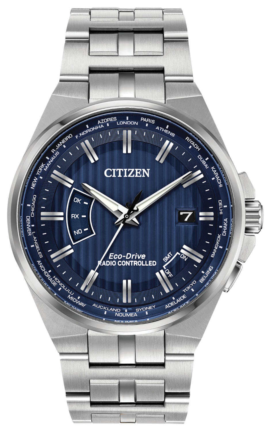 World Perpetual A-T Blue Dial 42MM Eco-Drive CB0160-51L