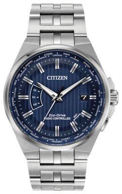 World Perpetual A-T Blue Dial 42MM Eco-Drive CB0160-51L