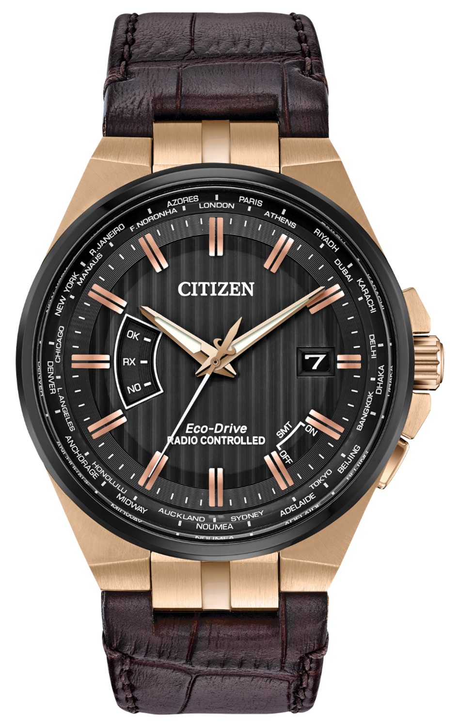 World Perpetual A-T Black Dial 42MM Eco-Drive CB0168-08E